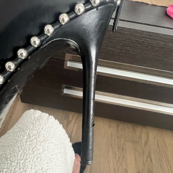 Black Alexander Wang Studded Heeled Booties - Picture 12 of 16